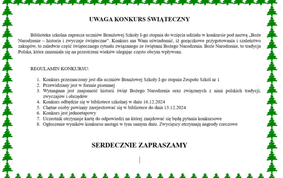 Konkurs świąteczny