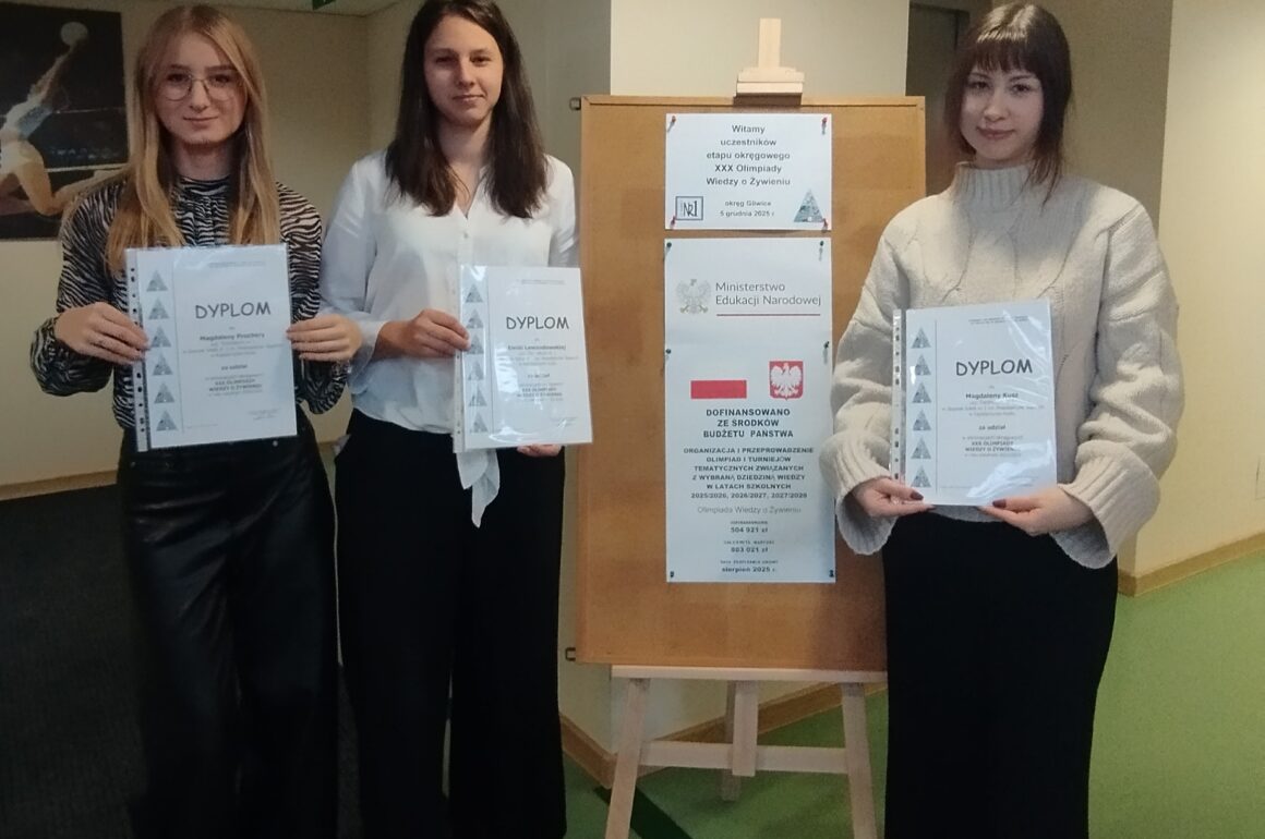 Nasze uczennice w XXX Olimpiadzie Wiedzy o Żywieniu!