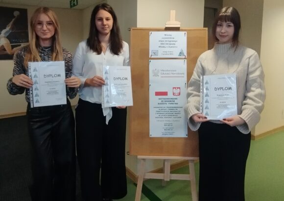 Nasze uczennice w XXX Olimpiadzie Wiedzy o Żywieniu!