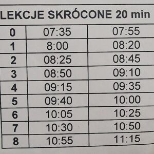 09.01.2026 – Lekcje skrócone