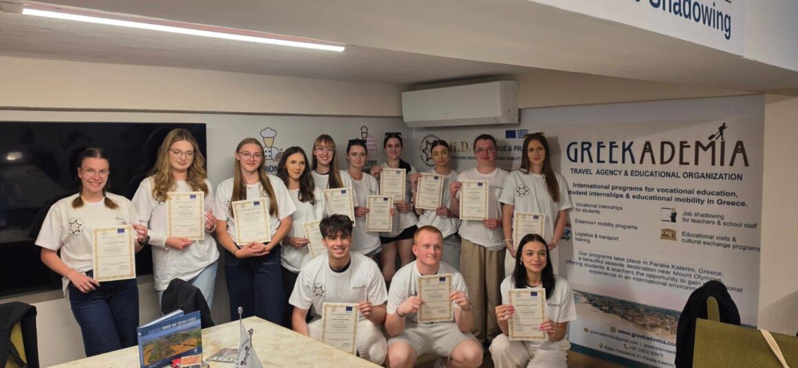 Uroczyste zakończenie drugiej mobilności w Grecji 