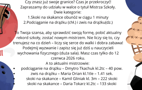 Zostań nowym mistrzem szkoły!